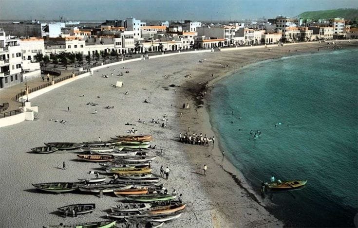 Las Canteras Beach in 1940